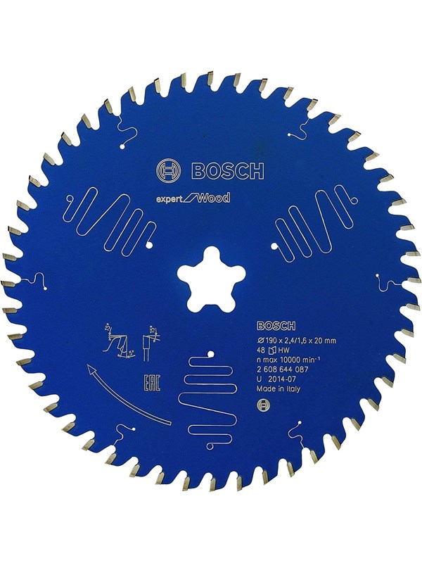 Bosch Cirkelzaag Blade 190 x 2.4/1.6 x 20 mm 48T Expert for Hout