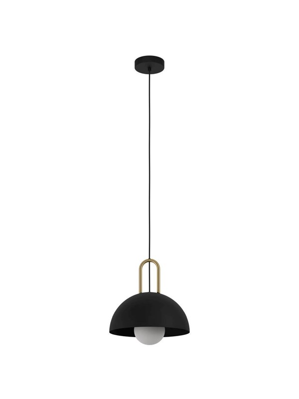 EGLO CALMANERA hanglamp, zwart, geelkoper