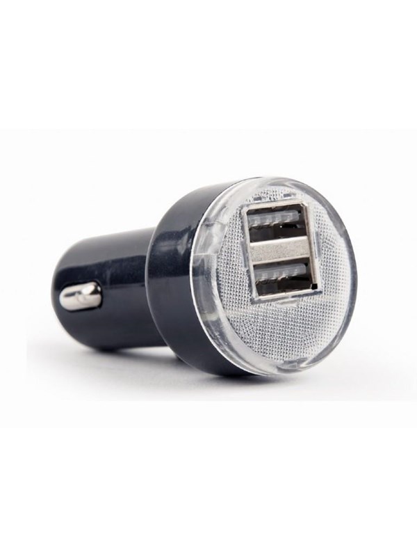Gembird 2-poorts USB autolader, 2.1 A, zwart