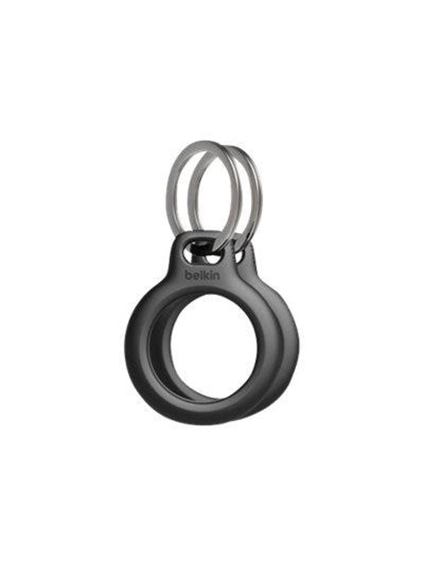 Belkin Beschermende houder met sleutelhanger - geschikt voor Apple AirTag - Zwart - 2 pack