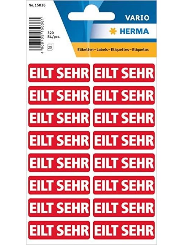 HERMA Textlabel ""eilt sehr""