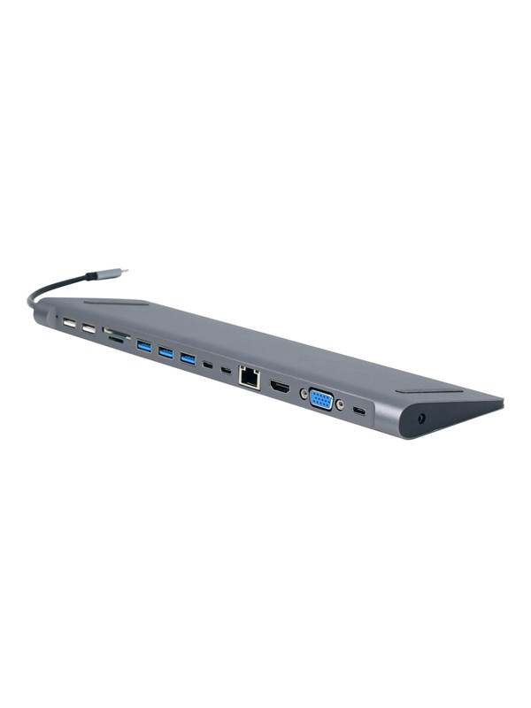 USB Hub GEMBIRD A-CM-COMBO9-01 Grey