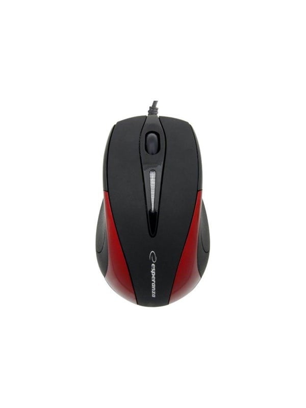 Esperanza EM102R - mouse - USB - red - Muis - Optisch - 3 knoppen - Rood