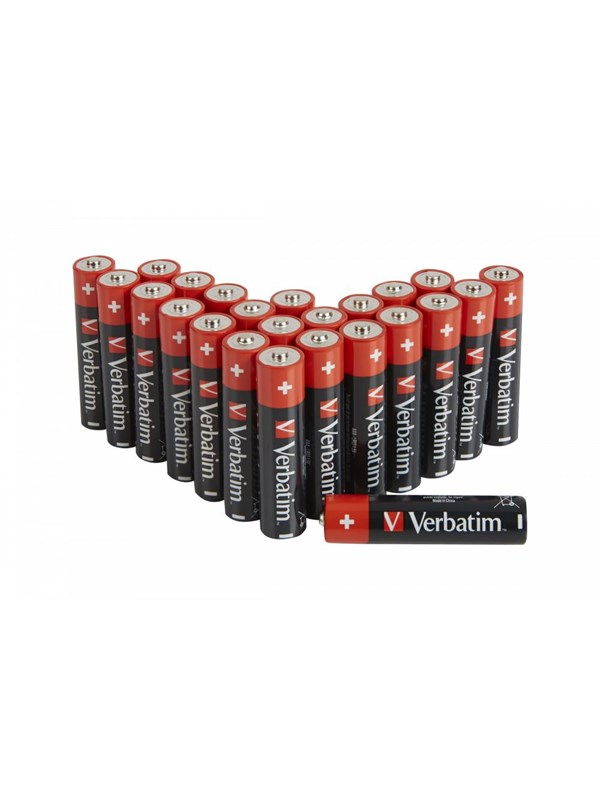 Verbatim Alkaline Batterijen Aaa Lr03 24 Stuks Voor Apparaten Voor Dagelijks Gebruik