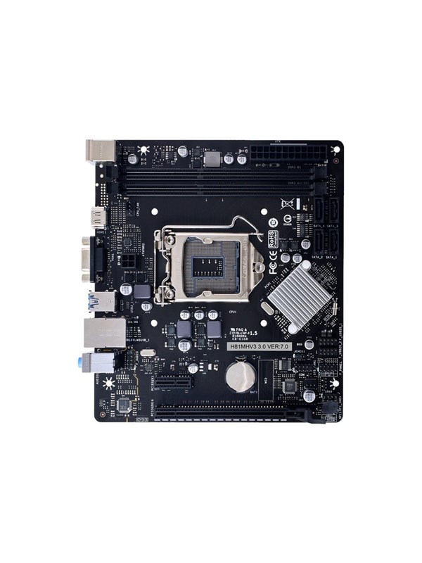 BIOSTAR H81MHV3 3.0 Moederbord - Intel H81 Express - Intel LGA1150 - DDR3L (Low Voltage) RAM - Micro-ATX