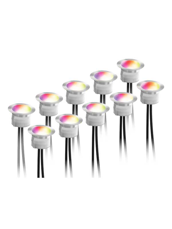 Deltaco Smart Home decklight kit warm white light and RGB silver