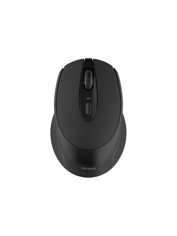 Deltaco Wireless office silent mouse USB receiver - Muis - Optisch - 4 knoppen - Grijs