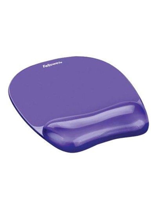 Mauspad mit Handgelenkstütze Fellowes Crystals Gel transparent lila