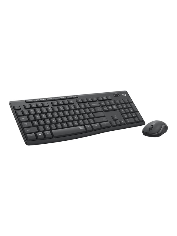 Logitech MK295 Silent - keyboard and mouse set - French - graphite - Keyboard and mouse set - Frans - Zwart