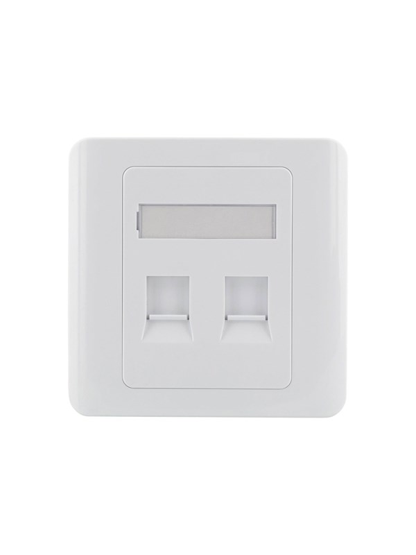 Deltaco Flush Mount For Keystone 2 ports