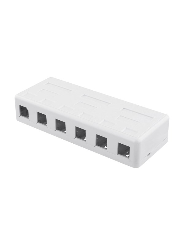 Deltaco Oppervlak Mount Box For Keystone 6 ports Wit
