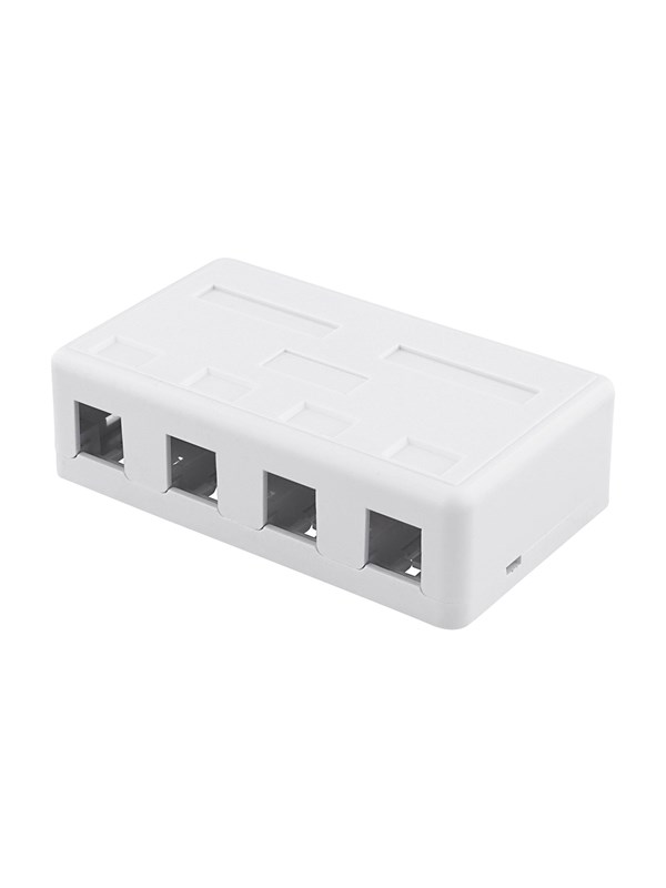 Deltaco Oppervlak Mount Box For Keystone 4 ports Wit