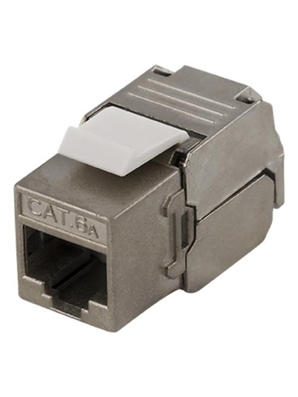 Deltaco MD-112 FTP Cat6a keystone connector shielded 22-26AWG "Tool-free"