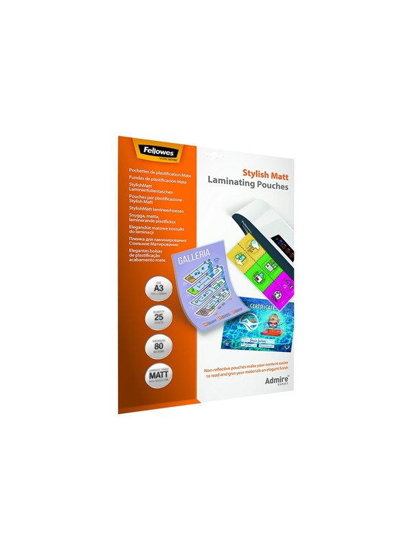 Fellowes lamineerhoezen Admire Stylish Matt - A3 - 160 micron - 25 stuks