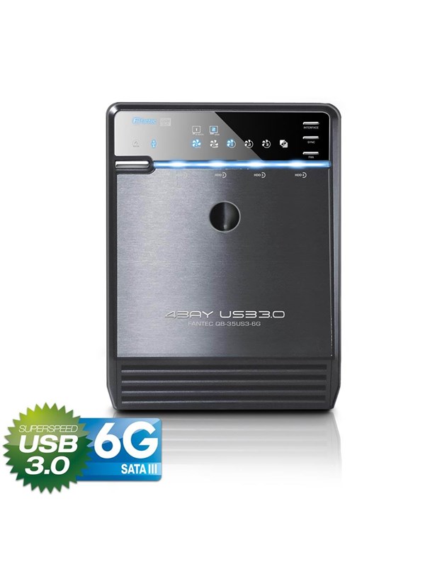 FANTEC QB-35US3-6G 4-Bay 3.5" Hard Drive eSATA & USB 3.2 Gen 1 Case