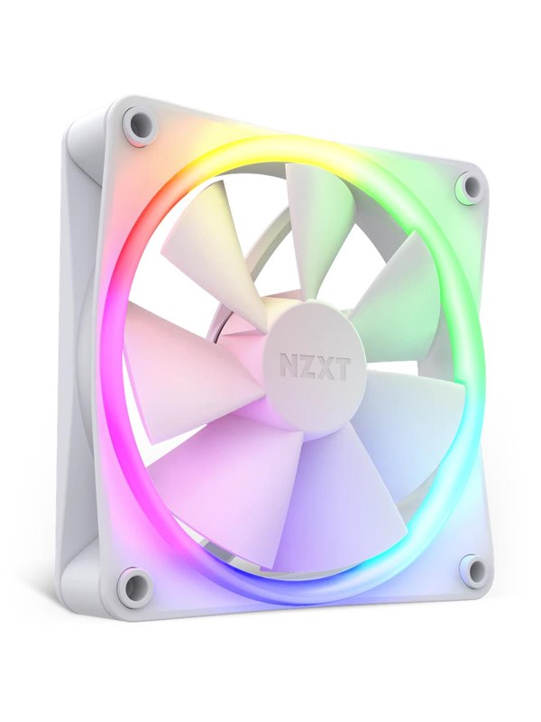 NZXT F120 RGB - White - Case ventilator - 120mm - Wit met RGB-licht - 28 dBA