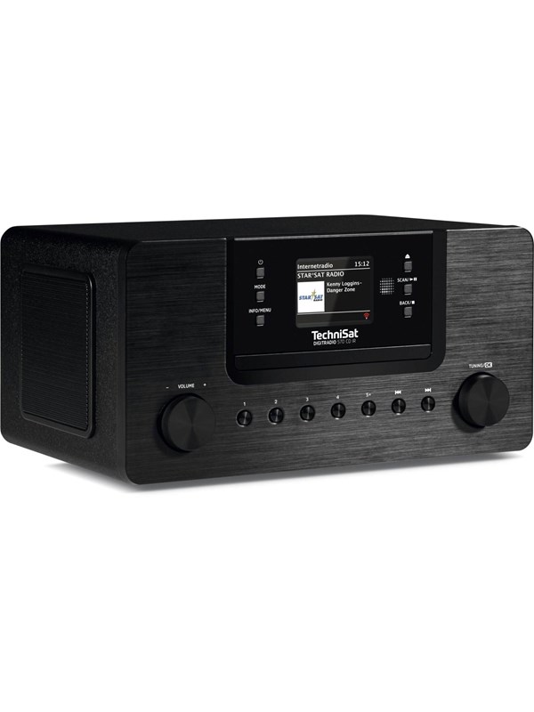 TechniSat DIGITRADIO 570 CD IR - Stereo DAB+ Internet radio (CD speler, WLAN, FM, Bluetooth audio streaming, Spotify, USB, wekker, WiFi streaming, AUXin, equalizer, afstandsbediening, 2x 5 watt) zwart