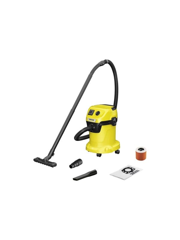 Kärcher WD 3 P V-17/4/20 *EU III Nat- en Droogzuiger - 1000 W - 17 liter - Geïntegreerd stopcontact - Patroonfilter