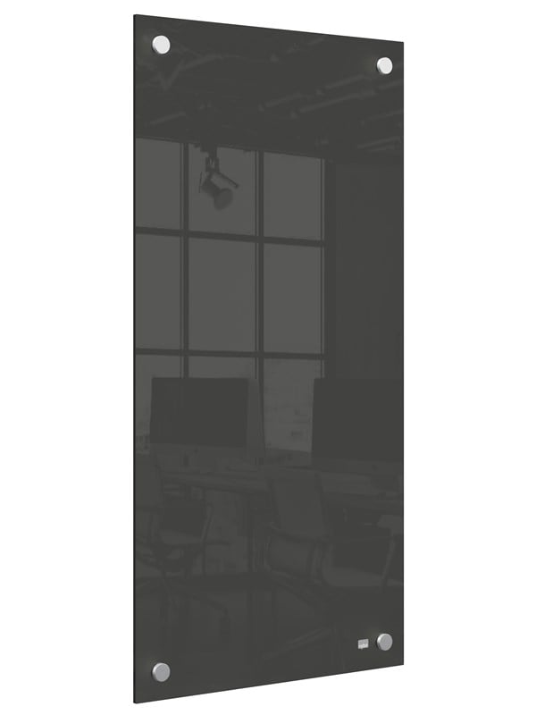 Nobo Small Glass Whiteboard Panel 30x60cm Black