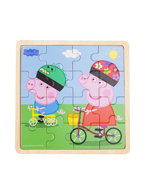Barbo Toys Peppa Pig - Framed Wooden Puzzle - Biking