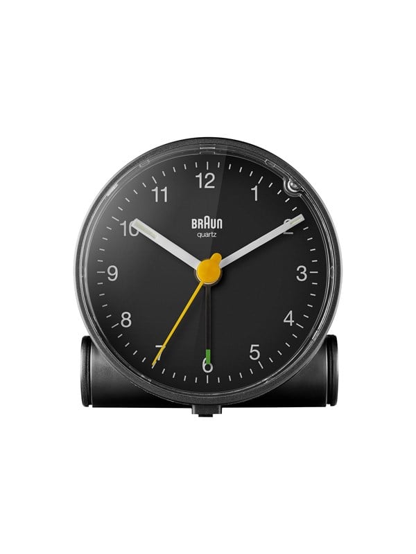 Braun BC01 - alarm clock - round - quartz - desktop - black