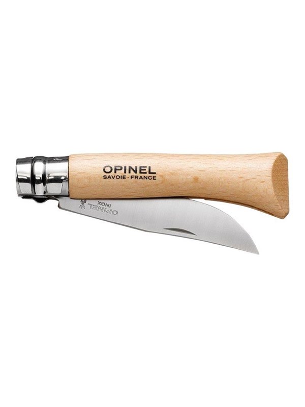 Opinel Zakmes Inox RVS - houten handvat - Virobloc vergrendeling - No. 10