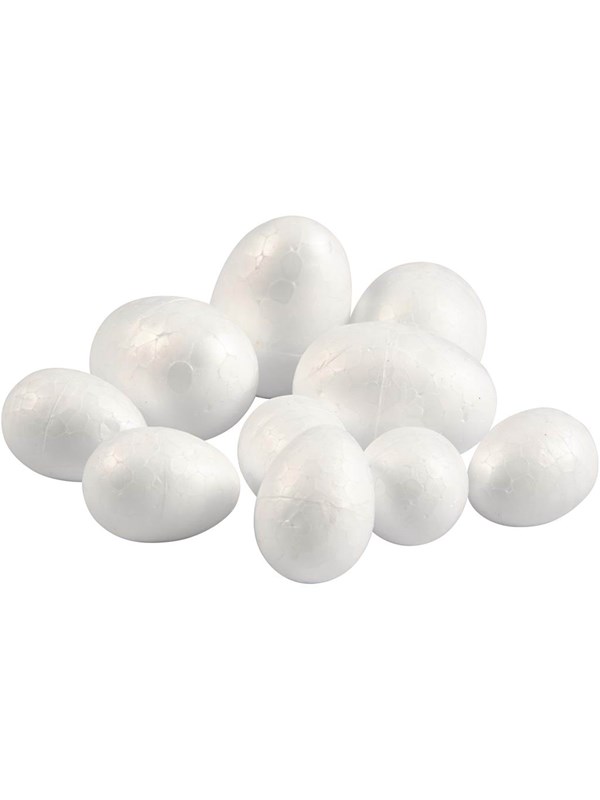 Eggs Creativ Company Styropor 6 Stück 25x23mm 6 Stück 35x48mm weiß