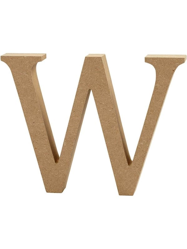 Creativ Company Letter W MDF 8cm 1 stuk.