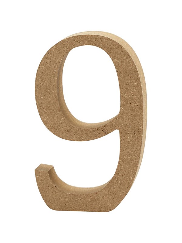 Creativ Company Nummer 9 MDF 13cm 1 stuk.