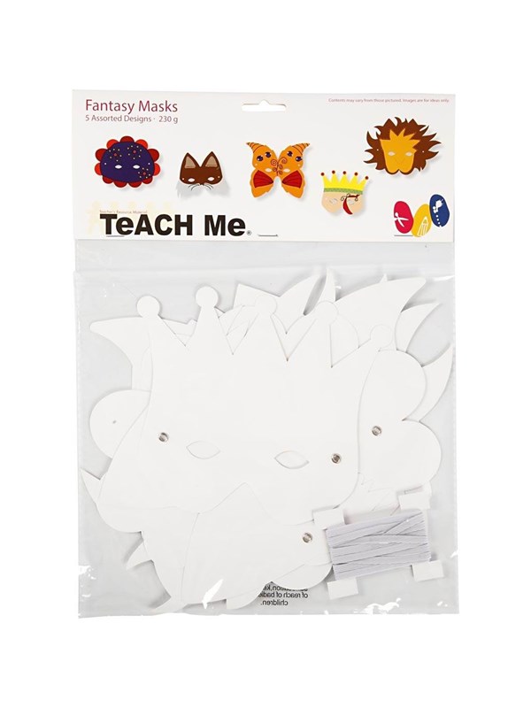 Creativ Company Fantasy masks White 5pcs.