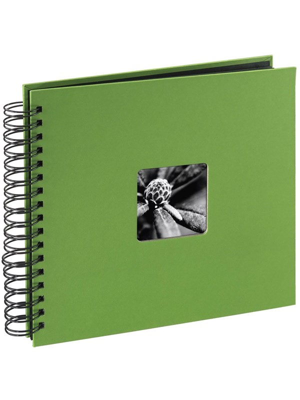 Hama "Fine Art" Spiral Album 28 x 24 cm 50 Zwart Pages Apple Groen