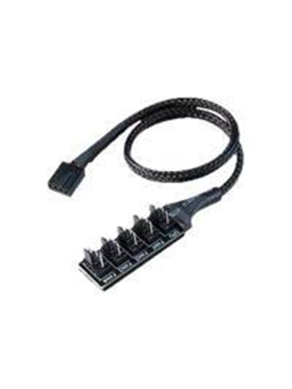 Akasa FLEXA FP5H - fan Power splitter - 4 pin PWM Aan 4 pin PWM - 30 cm