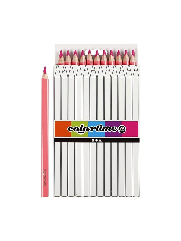 Creativ Company Triangular Jumbo colored pencils - Pink 12pcs.