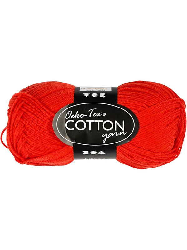 Creativ Company Cotton yarn Rood 50gr 170m