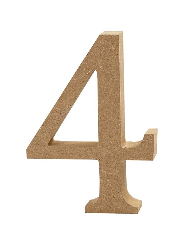 Creativ Company Nummer 4 MDF 13cm 1 stuk.