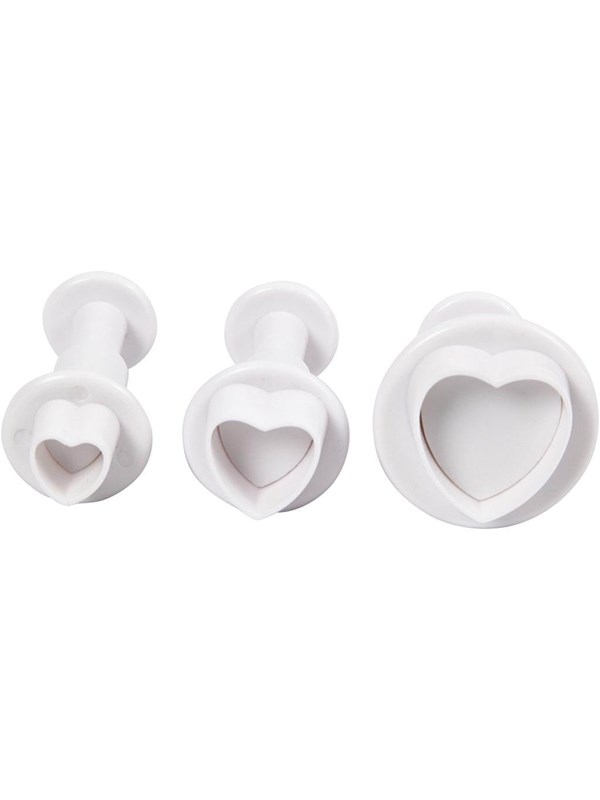 Creativ Company Uitknipsels met stempel Hart 3 stuks.