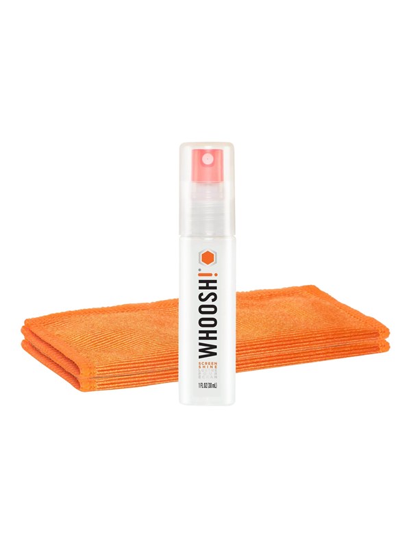 WHOOSH! Go – Schermreiniger Kit (30ml)– Zakformaat & Navulbaar – Veilig voor Alle Schermen – Inclusief Microvezeldoekje