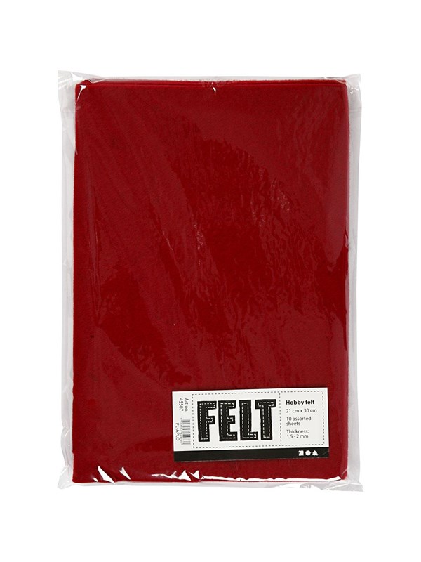 Creativ Company Craft felt Antique Rood A4 10 sheets