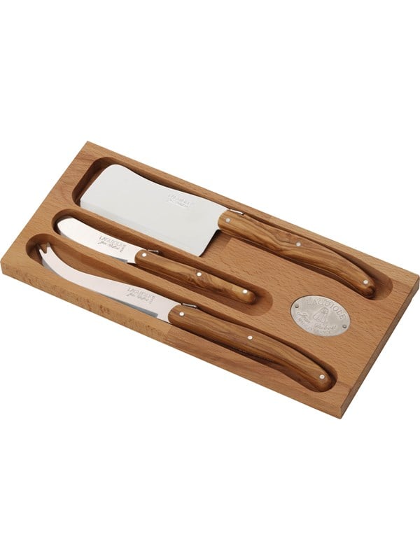 Jean Dubost Laguiole Cheese Set (Olive Wood)