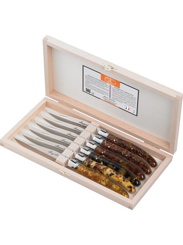 Jean Dubost Messen acryl mix 2,5mm, 6st Laguiole