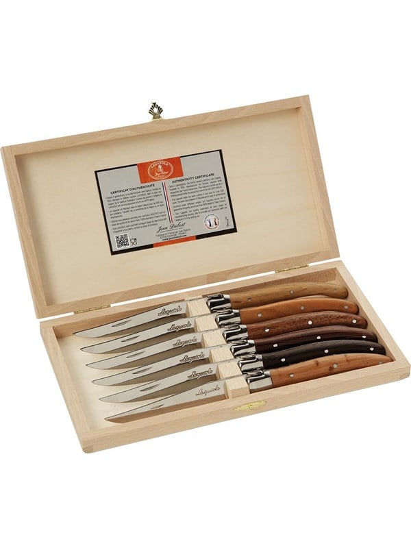 Jean Dubost Messen houtmix 2,5 mm, 6 stuks Laguiole