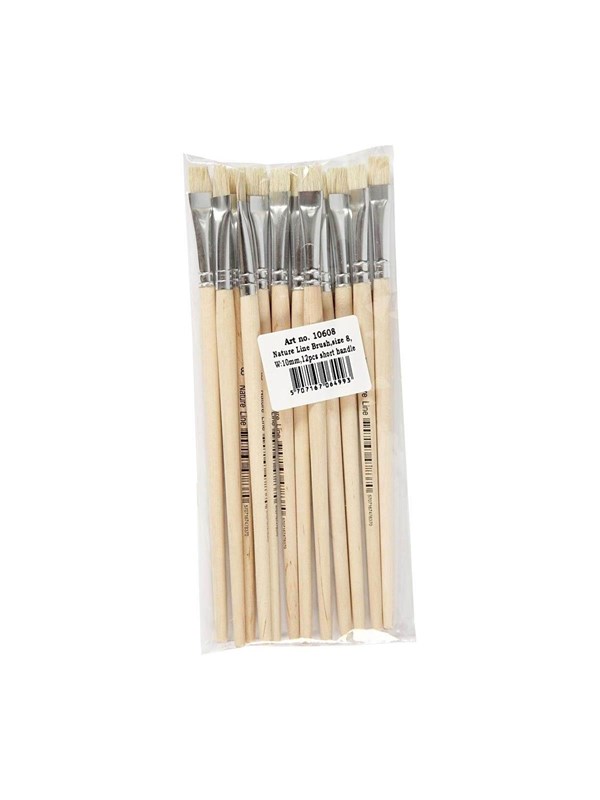 Creativ Company Wooden Borstels - Nr. 8 Short handle 12st.