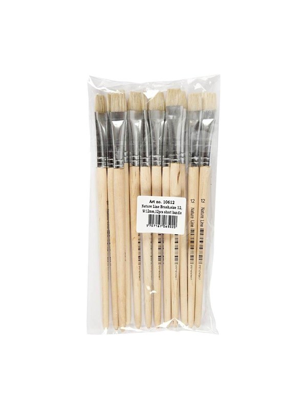 Creativ Company Wooden brushes - Nr. 12 Short handle 12pcs.