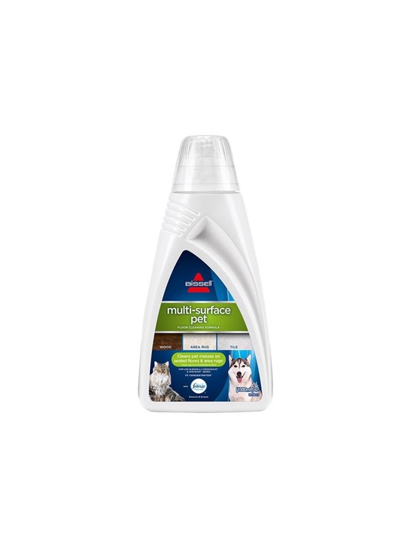 BISSELL Multi-Surface Pet Vloerreinigingsmiddel 1L - Geschikt voor CrossWave & SpinWave - Vloerreiniger met Febreze - Verwijdert Huisdier Vlekken en Geuren - Veilig voor Tegels en Hout - 2550