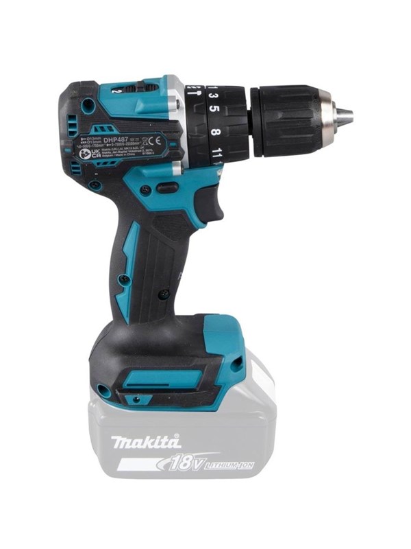 Makita DHP487Z Accu-klopboor/schroefmachine 2 snelheden Brushless, Zonder accu, Zonder lader