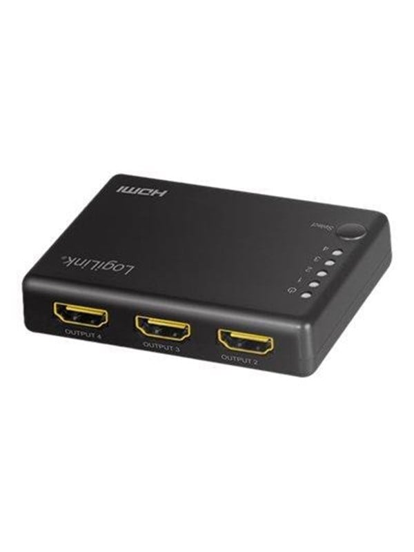 LogiLink HDMI splitter 1x4-Port 4K/30 Hz HDCP CEC slim: HDMI-splitter 1x4-poorten 4K/30 Hz HDCP CEC slank