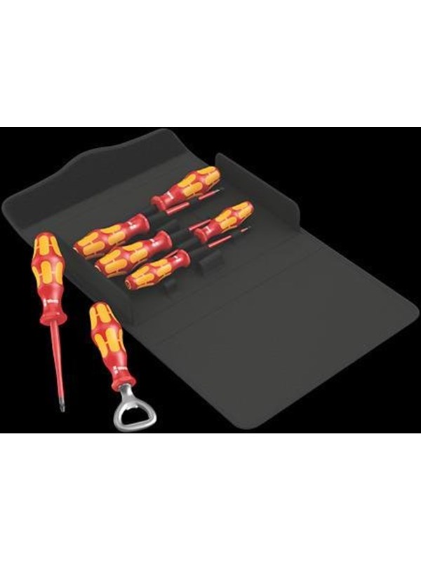 Wera Kraftform 100 iS/7 set 2 Screwdriver set Kraftform Plus Series 100. Partly with reduced Blade diameter 7 pieces