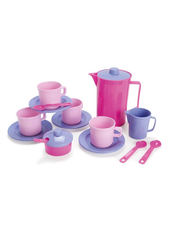 Dantoy Coffee Set For 4, Role Play Tea Party With 17 Pieces Pretend