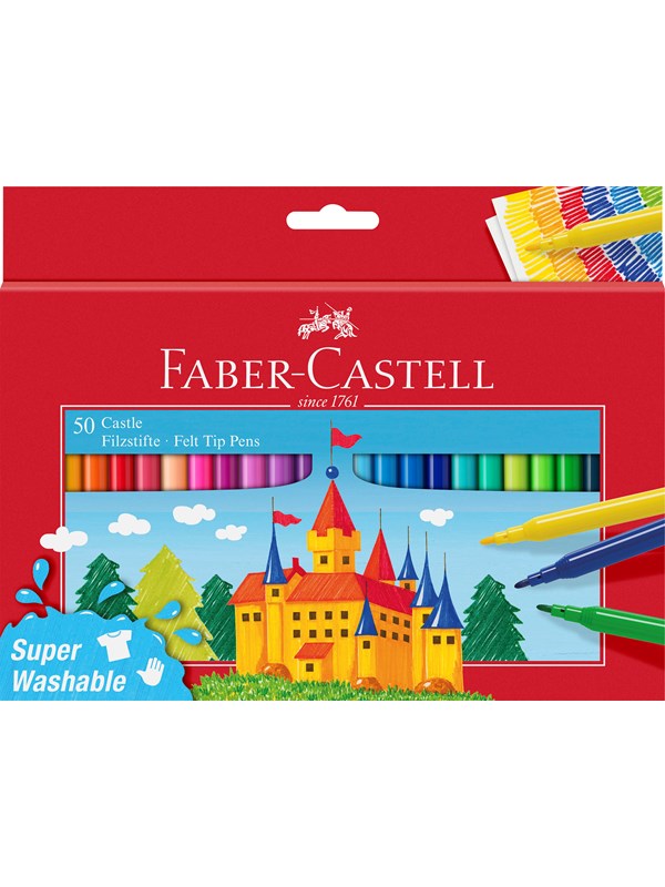 Faber-Castell Felt Tip Pen Kasteel Pack of 50 in Cardboard Box