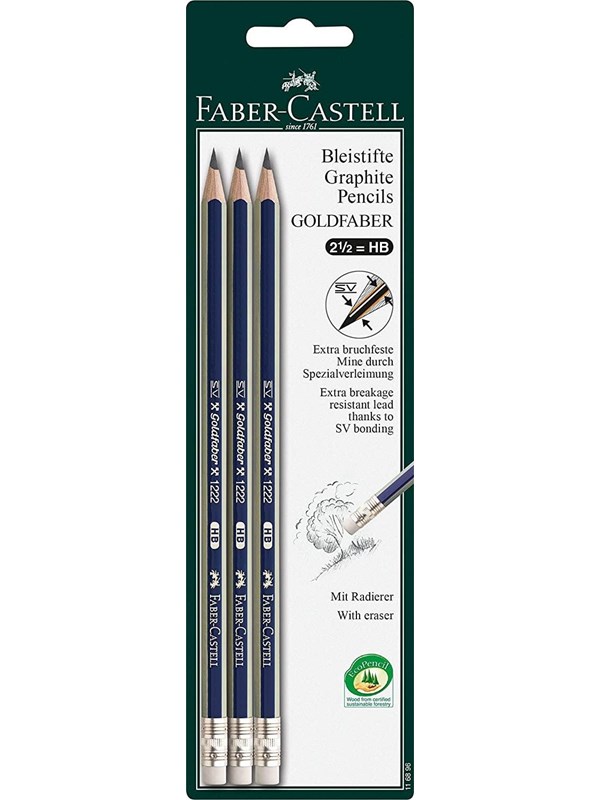 Faber-Castell Goudaber met G-tip verpakking van 3